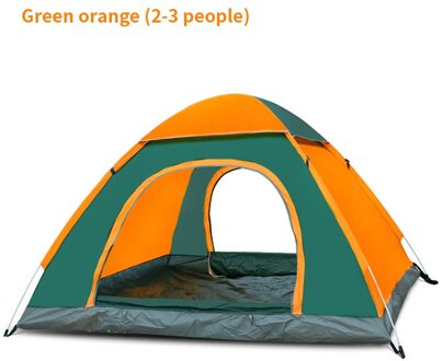 Automatische Outdoor Familie Camping Tent Meerdere Modellen Open Camp Tenten Ultralight Instant Schaduw Voor 2-3 Persoon Toeristische tenten groen oranje