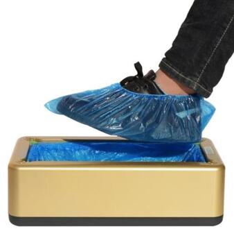 Automatische Overschoen Machine Wegwerp Automatische Schoen Dispenser Krijgen Gratis 100 Stuks Schoen Covers goud