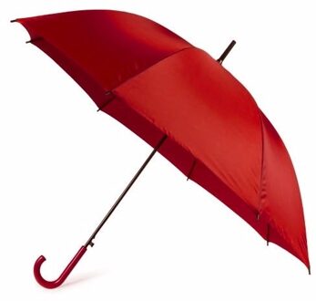 Automatische paraplu - 2x - rood - dia 107 cm - 82 cm lang - regen - polyester/metaal