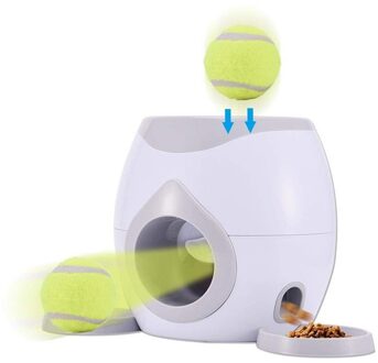 Automatische Pet Feeder Interactieve Fetch Tennisbal Launcher Hond Training Speelgoed Gooien Bal Machine Petfood Emissie Apparaat
