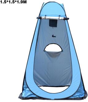 Automatische Pop-Up Outdoor Camping Draagbare Privacy Douche Toilet Tent Kleedkamer Tent Uv Functie Functie Dressing Tent 1.5x1.5x1.9m blauw