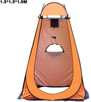 Automatische Pop-Up Outdoor Camping Draagbare Privacy Douche Toilet Tent Kleedkamer Tent Uv Functie Functie Dressing Tent 1.5x1.5x1.9m geel