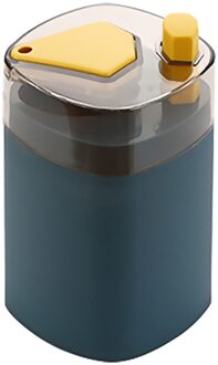 Automatische Pop-Up Tandenstoker Doos Draagbare Pop-Up Tandenstoker Houder Container Voor Restaurant Keuken Tandenstokers Dispenser Blauw