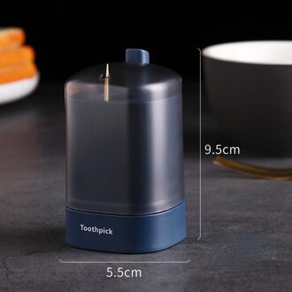 Automatische Pop-Up Tandenstoker Doos Tandenstoker Container Tandenstoker Houder Opbergdoos Keuken Accessoires Keuken Tandenstokers Dispenser blauw