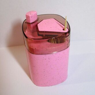 Automatische Pop-Up Tandenstoker Houder Container Tarwe Stro Huishoudelijke Tafel Tandenstoker Opbergdoos Tandenstoker Dispenser Doos SKU-1