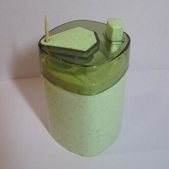 Automatische Pop-Up Tandenstoker Houder Container Tarwe Stro Huishoudelijke Tafel Tandenstoker Opbergdoos Tandenstoker Dispenser Doos SKU-3