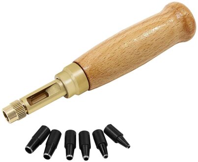 Automatische Riem Perforator Verwisselbare Riem Punch 6 Stuk Set Vervangbare Multi Hoofd 6 Perforator Leer Snijgereedschap