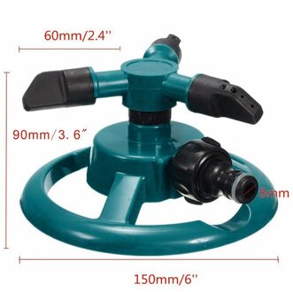 Automatische Roterende Tuin Sprinklers 360 Graden Cirkel Watering Gras Gazon Water Sprinkler 3 Nozzles Drie Tuin Gereedschap
