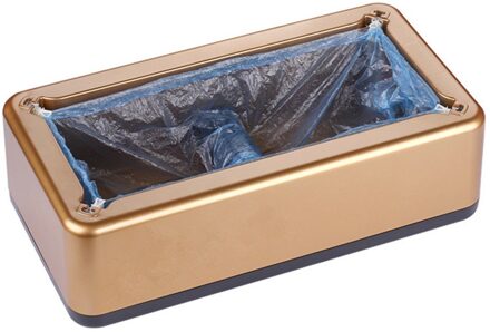 Automatische Schoen Dispenser Machine Wegwerp Overschoen Dispenser Apparaat Met 100Pcs Pe Wegwerp Schoen Covers Goud