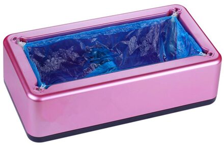 Automatische Schoen Dispenser Machine Wegwerp Overschoen Dispenser Apparaat Met 100Pcs Pe Wegwerp Schoen Covers Roze