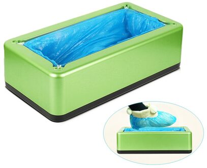 Automatische Schoen Dispenser Overshoe Machine Thuis Kantoor Wegwerp Voet Set Machine groen