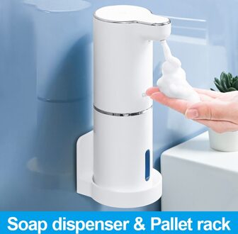 Automatische Schuim Zeepdispensers Badkamer Slimme Wassen Hand Machine Met Usb Opladen Wit Abs Materiaal Soap dispenser 1