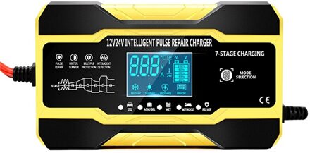 Automatische Slimme Auto Acculader 12V/10A 24V/5A Met Lcd-scherm Puls Reparatie Oplader Voor auto, boot, Suv EU plug