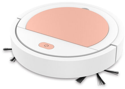 Automatische Smart Robot Stofzuiger Dweilen Vegen Zuigkracht Draadloze Auto Dust Veegmachine Machine Anticollision Voor Huis Schoonmaken Roze