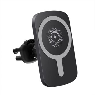 Automatische Spannen Magnetische Wireless Car Charger Voor Magsafe Iphone 12 Pro 12 Mini 15W Type C Snelle Lader Air vent Holder Stand type 02 zwart