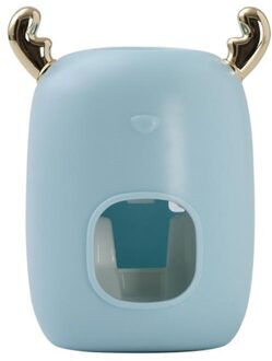 Automatische Tandpasta Dispenser Kerst Look Wall Mounted Stand Thuis Tandpasta Lui Dispenser Badkamer Accessoires Set blauw