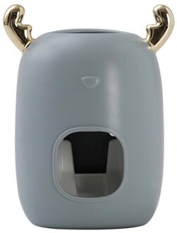 Automatische Tandpasta Dispenser Kerst Look Wall Mounted Stand Thuis Tandpasta Lui Dispenser Badkamer Accessoires Set grijs