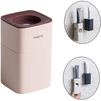 Automatische Tandpasta Dispenser Kids Handen Gratis Washroom Badkamer Accessoires roze