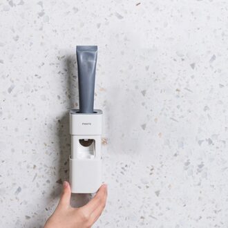 Automatische Tandpasta Dispenser Kids Handen Gratis Washroom Badkamer Accessoires wit