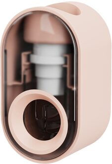 Automatische Tandpasta Dispenser, Stofdicht Tandenborstelhouder, Muur Gemonteerde Tandpasta Knijper, Huishoudelijke Badkamer Accessoires roze