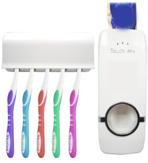 Automatische Tandpasta Dispenser Tandenborstelhouder Badkamer Producten Wall Mount Rack Bad Wc Tandpasta Squeezers 2