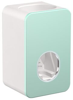 Automatische Tandpasta Dispenser Wall Mount Stofdicht Tandenborstelhouder Wall Mount Opbergrek Badkamer Accessoires Knijper groen