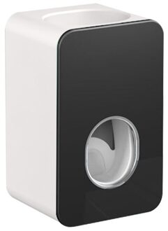 Automatische Tandpasta Dispenser Wall Mount Stofdicht Tandenborstelhouder Wall Mount Opbergrek Badkamer Accessoires Knijper zwart