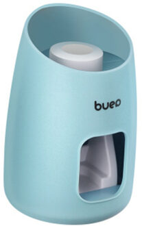 Automatische Tandpasta Dispenser Wall Mount Tandpasta Knijper Tandenborstelhouder Rack Tube Squeezer Badkamer Accessoires Sets A blauw