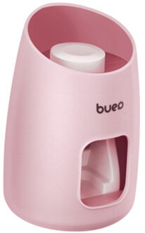 Automatische Tandpasta Dispenser Wall Mount Tandpasta Knijper Tandenborstelhouder Rack Tube Squeezer Badkamer Accessoires Sets A roze