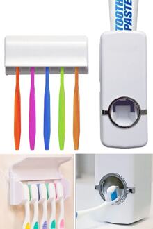 Automatische Tandpasta Knijper En 5 Van Tandheelkundige Borstel Houder