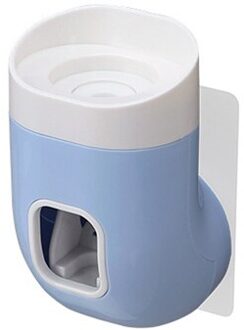 Automatische Tandpasta Squeezer Wall Gemonteerde Tandpasta Rack Punch-Gratis Tandpasta Dispenser Blauw