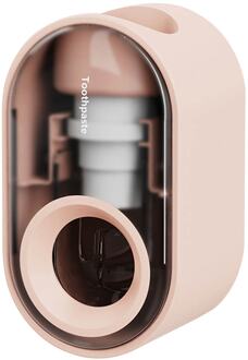 Automatische Tandpasta Squeezer Wall Mount Tandpasta Dispenser Huishoudelijke Tandenborstel Tandpasta Rek Wastafel Opbergrek roze