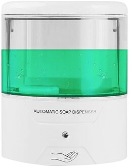 Automatische Touchless Zeepdispenser Muur Gemonteerde Batterij Operated Ir Infrarood Sensor Hand Desinfecteren (Transparent-600Ml)