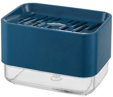 Automatische Vloeibare Doos Afwassen Borstel Druk Zeepkist 330Ml Keuken Zeep Dispensers Afwasmiddel Dispenser blauw