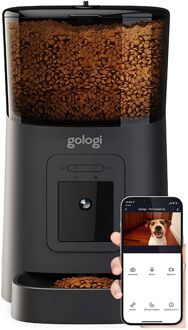 Automatische voerbak kat - Voerbak - Voerautomaat voor honden & katten - Voerdispenser met app - Full HD camera Zwart