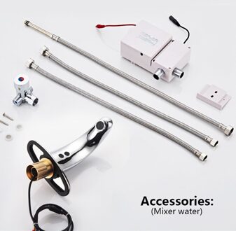 Automatische Wastafel Kranen Elektronische Infrarood Sensor Wastafel Sensor Kranen Badrandcombinaties Single Hole Badkamer Water Kraan DC AC