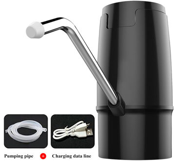 Automatische Water Dispenser Gebotteld Water Led Draadloze Water Dispenser Elektrische Water Druk Water Dispenser Usb Huishouden styleB -zwart