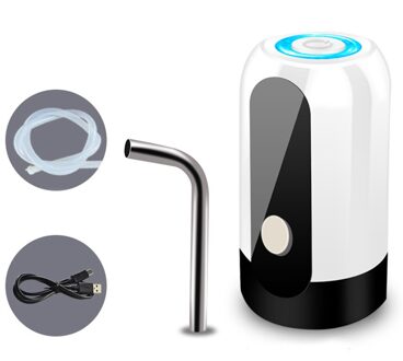 Automatische Water Dispenser Gebotteld Water Led Draadloze Water Dispenser Elektrische Water Druk Water Dispenser Usb Huishouden wit
