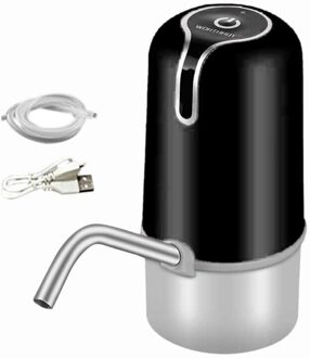 Automatische Water Fles Pomp Usb Opladen Elektrische Drinken Dispenser Draagbare Intelligente Switch Thuis Apparaten zwart