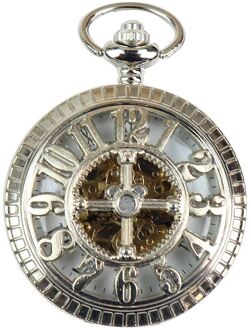 Automatische Zakhorloge Mechanisch Peaky Blinders Vintage Dubbele Jager Zilver