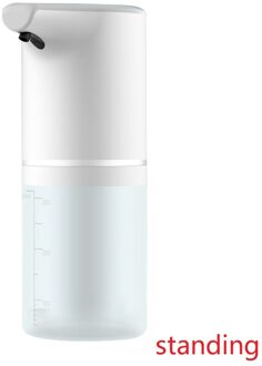 Automatische Zeepdispenser Intelligente Inductie Handwasmachine Led Temperatuur Display Wall Gemonteerde Schuim Zeepdispenser Keuken Tool wit D