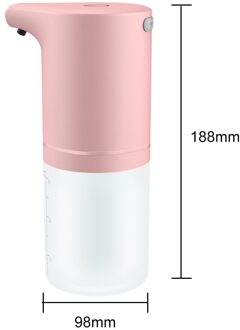 Automatische Zeepdispenser Usb Opladen Infrarood Inductie Sensor Handwasmachine Handdesinfecterend Keuken Badkamer Accessoires roze