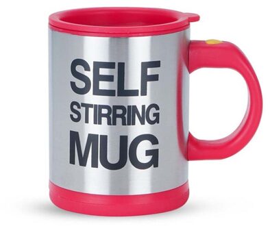 Automatische Zelf Roeren Magnetische Mok Creatieve 304 Roestvrij Staal Koffie Melk Mengbeker Blender Smart Mixer Thermische Cup Rood