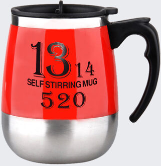 Automatische Zelf Roeren Mok Koffie Melk Mengen Mok 304 Roestvrij Staal Thermische Kop Elektrische Lui Dubbele Geïsoleerde Smart Cup 1314-rood