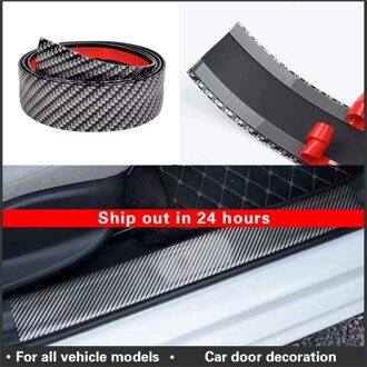 Automobile Multifunctionele Bescherming Koolstofvezel Drempel Beschermt De Auto Deur Afdichting Panel Van De Kofferbak Tegen Krassen En slip 1 meters