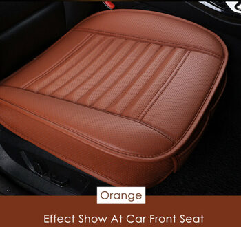 Automobiles Beschermende antislip Bekleding Auto Bekleding Lederen Auto Zitkussen Universele Auto Stoel Pad Interieur Accessoires Oranje