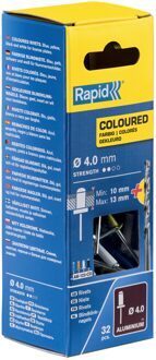 automotive blindklinknagels ø 4 x 16 mm 32 stuks + boor