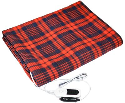 Automotive Elektrische Dekens 12V Verwarmde Smart Multifunctionele Reizen Elektrische Auto Deken Met Hoge/Lage Temp Controle Koud pad rood