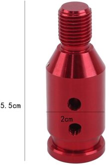 Automotive Universele Aluminium Pookknop Adapter Converter Voor Auto Schroefdraad Shifters Versnellingspook Adapter Auto Shift Hoofd rood