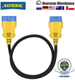 AUTOOL 100CM Car OBDII Extension Cable 16 Pin Male To Female OBD2 Connector 16Pin Diagnostic Tool ELM327 OBD2 Extended Adapter